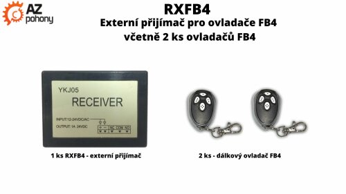 RXFB4 - externí přijímač pro ovladače FB4 včetně 2 ks ovladačů FB4